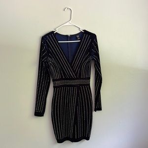 alexa wrap dress (navy blue)